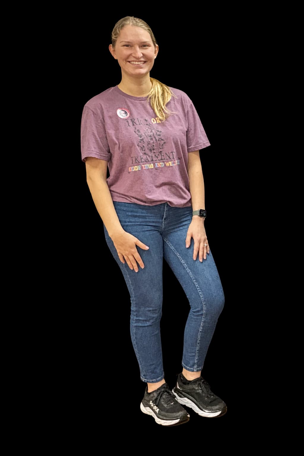 Fusion team member standing with both hands and feet visible.