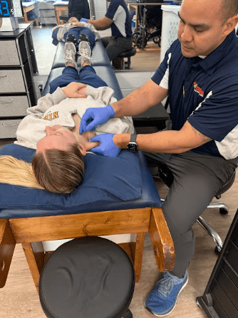 Capture2 Patient receiving an initial physical therapy evaluation at a physical therapy clinic in Spotsylvania County, VA